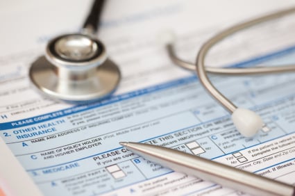 Person reading over insurance paperwork