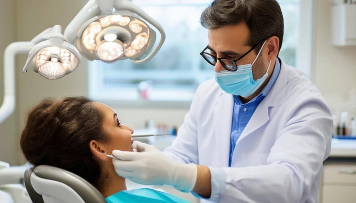 a dentist and a patient in their office-1