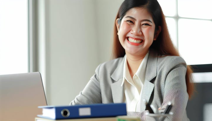 a smiling insurance agent