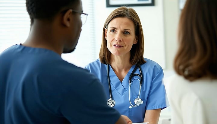 an image of a patient talking to a doctor-1