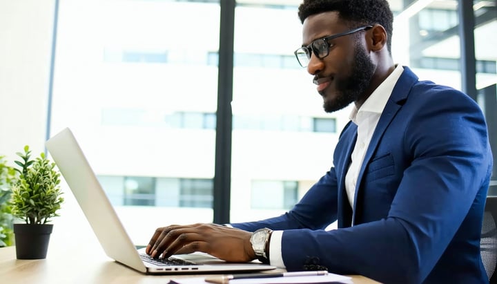 an image of an insurance agent working at a laptop-2