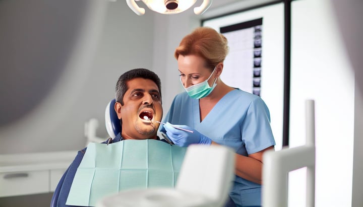 man being seen for gum disease-1