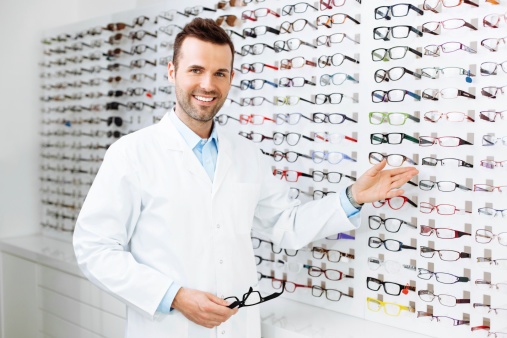 Optometrist with glasses 